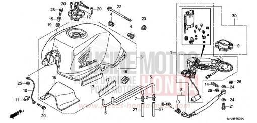 FUEL TANK/FUEL PUMP CBF10008 de 2008